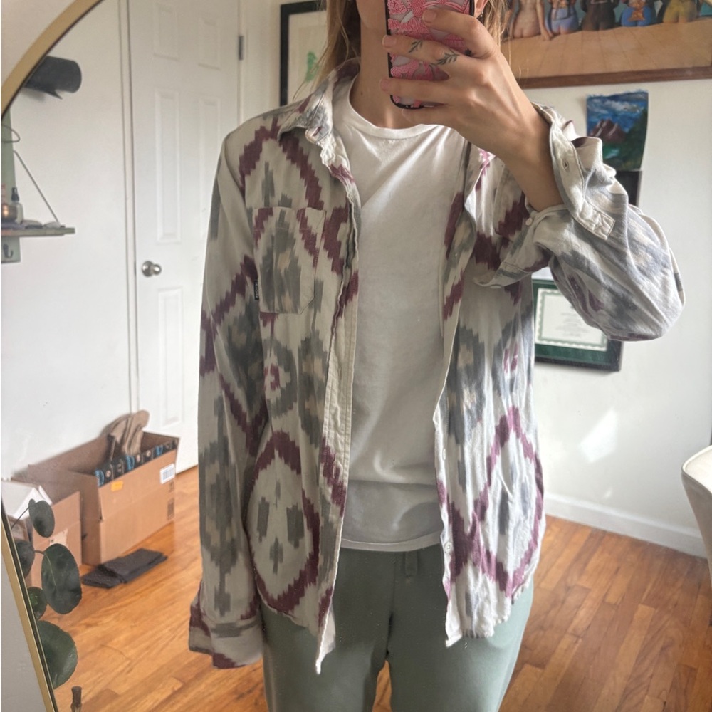 Nixon Women's Utility Jacket in Cream and Purple